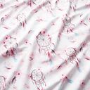 Tela de jersey de algodón Look mármol con atrapasueños | Glitzerpüppi – rosado, 