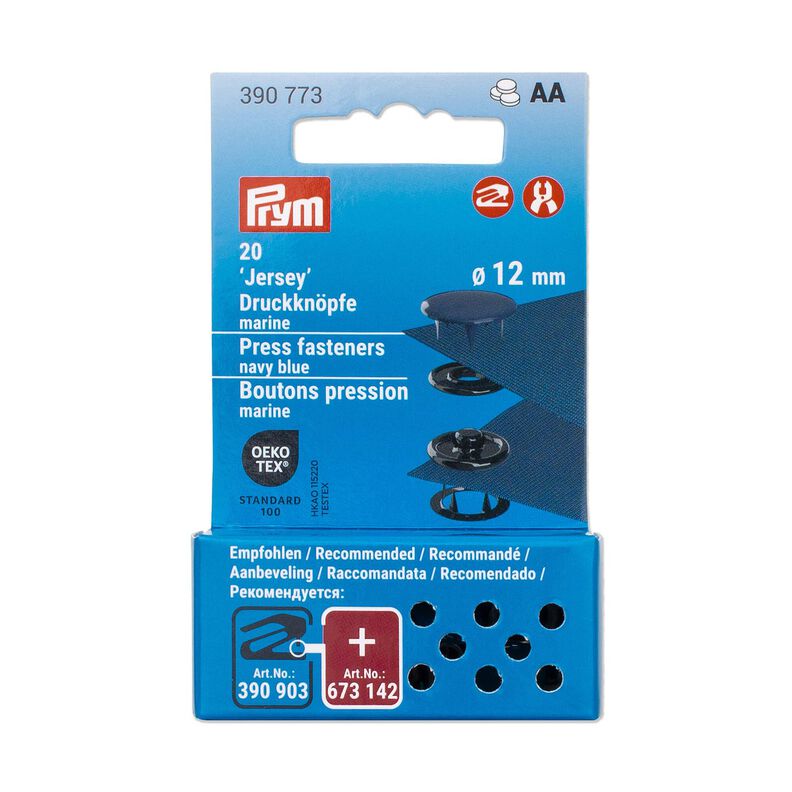 Cierres a presi&oacute;n de jersey [12 mm] | Prym &ndash; azul marino,  image number 3