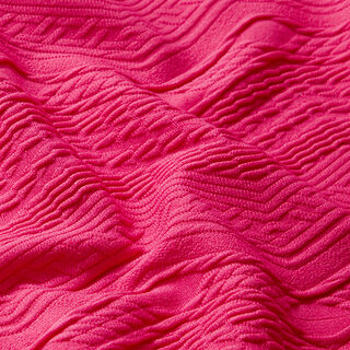 Jersey jacquard en zigzag – rosa intenso, 