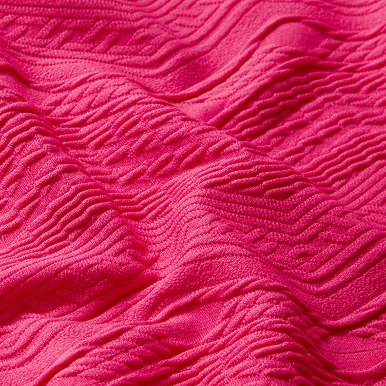 Jersey jacquard en zigzag – rosa intenso,  image number 2
