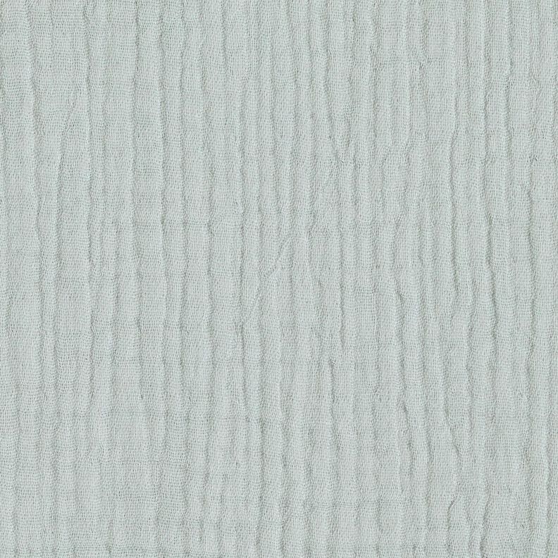 GOTS Muselina de algodón de tres capas – azul grisáceo pálido,  image number 1