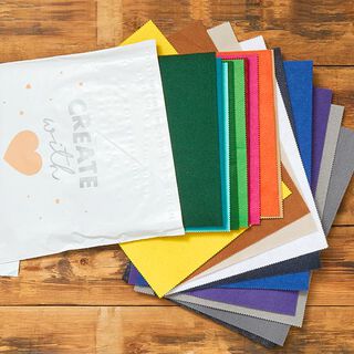 Fieltro para bolsas artesanales [ 15 Unidad ]  – mezcla de colores, 
