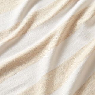 Tela de jersey de viscosa Bloques de rayas – naturaleza/blanco, 