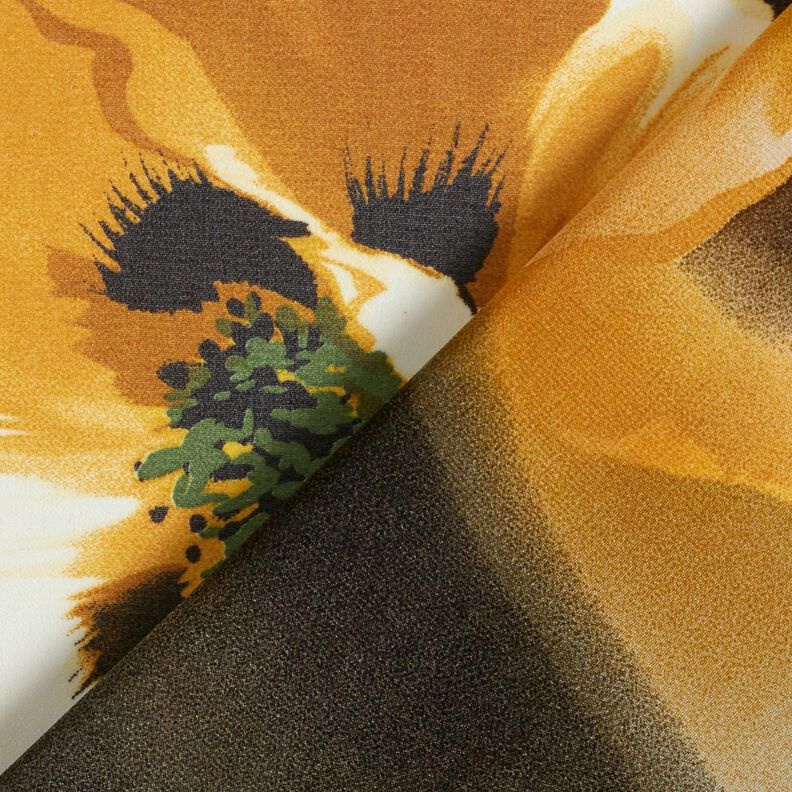Gasa con flores de acuarela – blanco/amarillo curry,  image number 4