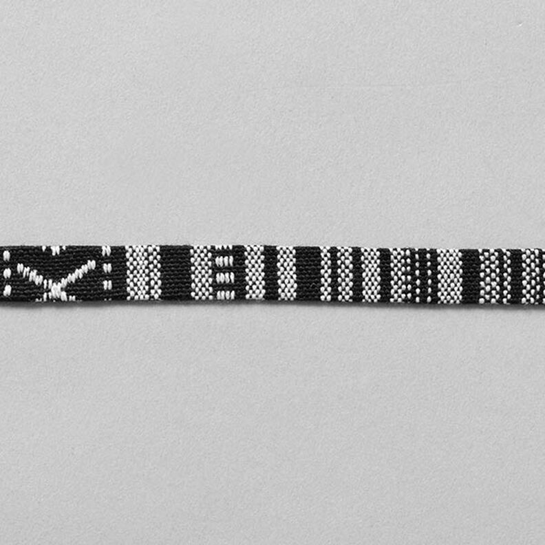 Ribete Étnico [10 mm] – negro/blanco,  image number 1