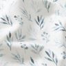 Tela de jersey de algodón Delicadas ramas y flores de acuarela Impresión digital – marfil/azul,  thumbnail number 2
