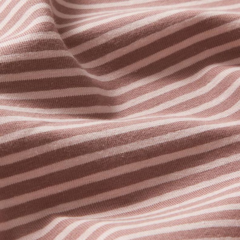 Punto de algodón con rayas estrechas – rosa viejo claro/rosa viejo oscuro,  image number 2