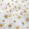 Tul con estrellas brillantes – blanco/dorado,  thumbnail number 2