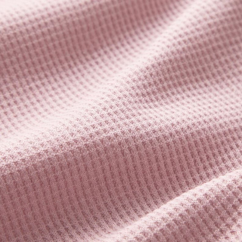 Tela de jersey tipo gofre Uni – rosa viejo claro,  image number 2