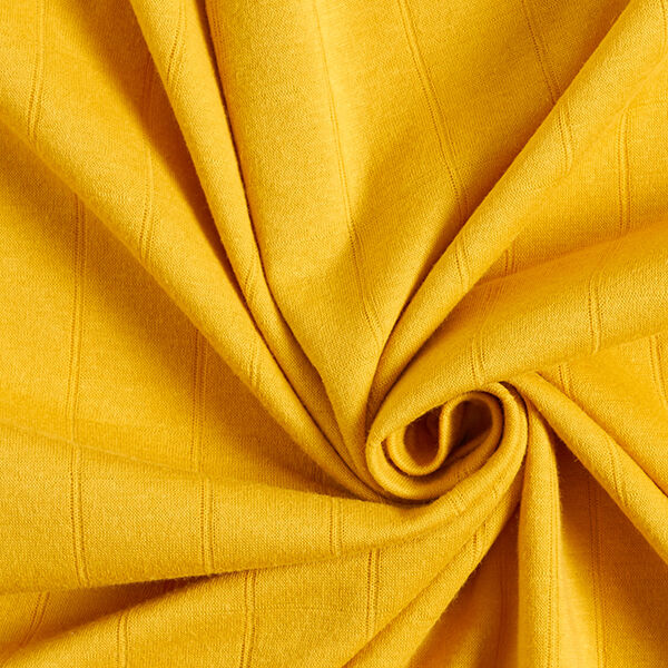 Tela de jersey de doble capa Uni – amarillo curry – Muestra,  image number 3