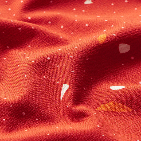 GOTS Tela de jersey de algodón Terrazo | Tula – terracotta/naranja,  image number 2