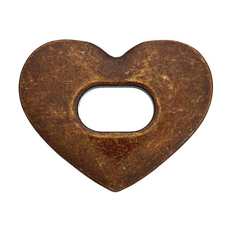 Cierre de bolso Corazón  – bronce,  image number 3