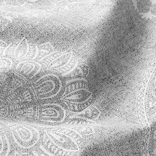 Tela decorativa Lona Círculos mandala – gris, 