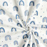 Tela de algodón Popelina Bonitos arco iris – azul/blanco,  thumbnail number 3