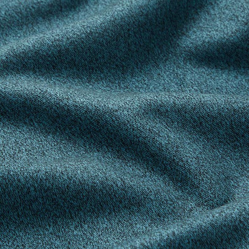 Tela de tapicería melange suave – petroleo,  image number 3
