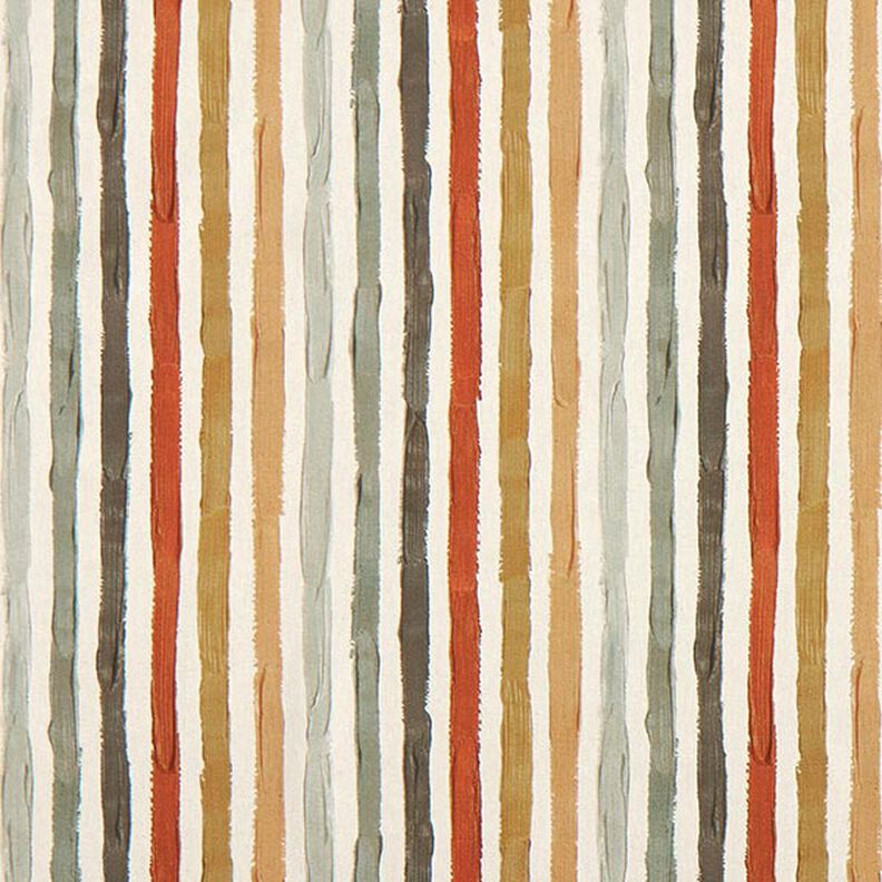 Tela decorativa Panama media Rayas pintadas – naturaleza/marrón,  image number 1