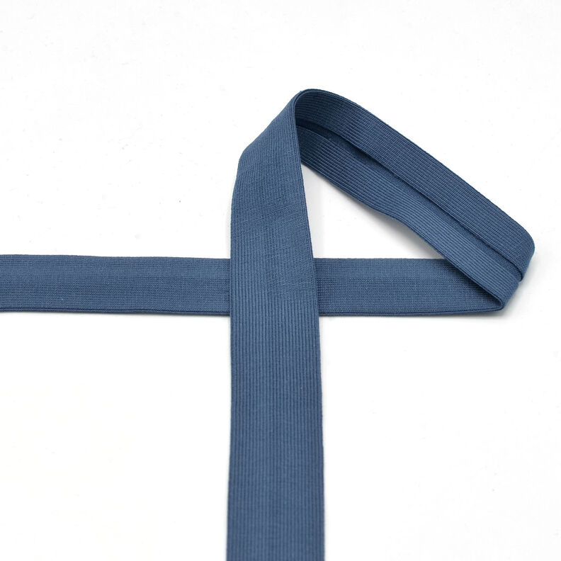 Cinta al biés Tela de jersey de algodón [20 mm] – azul vaquero,  image number 2