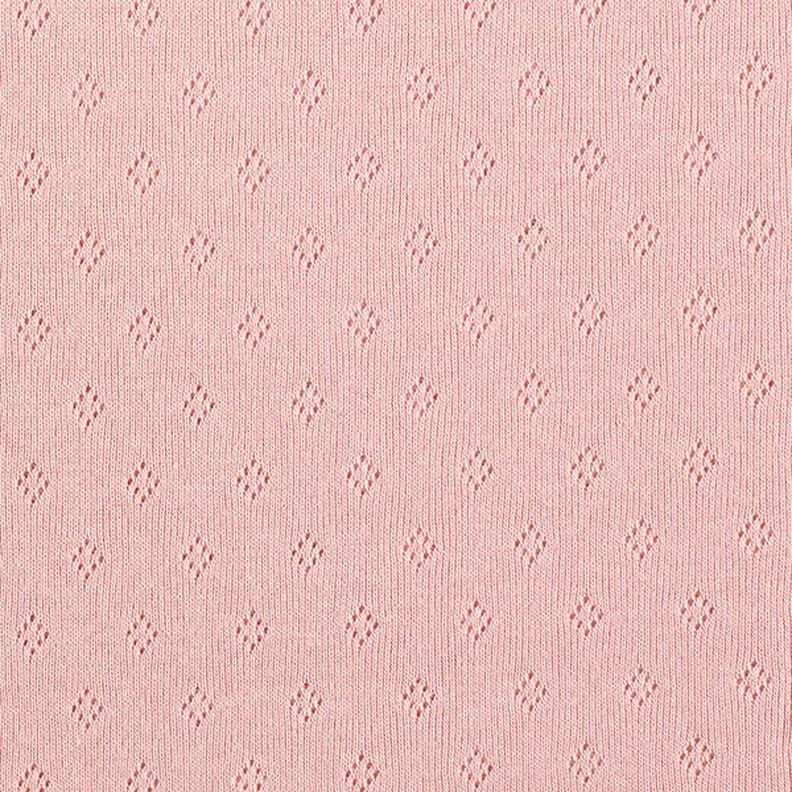Jersey de punto fino con patrón de agujeros – rosa antiguo,  image number 1