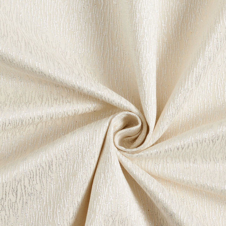 Ropa jacquard brillantes líneas serpentinas – blanco/plateado,  image number 4