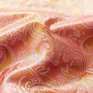 Jacquard metálico Paisley – rosa/dorado, 