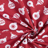 Jersey de algodón con bolas de árbol de Navidad – carmín,  thumbnail number 3