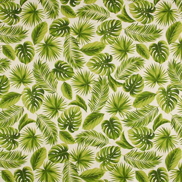 Tela decorativa Panama media hojas de monstera – naturaleza/verde,  image number 1