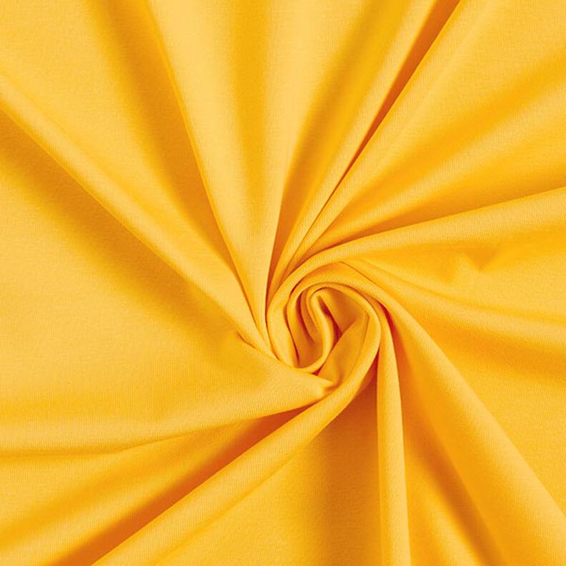 Tela de jersey de algodón Uni mediano – amarillo sol,  image number 1