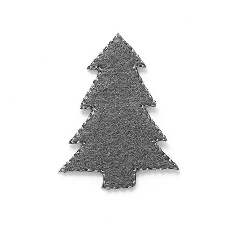 Parche Fieltro Árbol de Navidad [4 cm] – gris,  image number 1