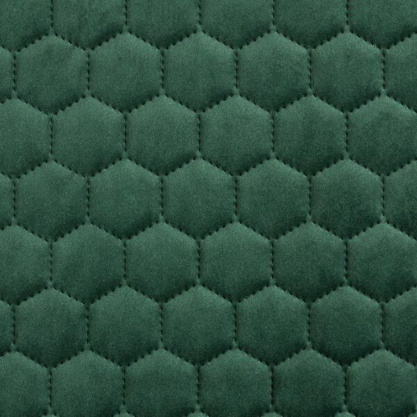Tela de tapicería Terciopelo acolchado en diseño de panal – verde oscuro – Muestra,  image number 1