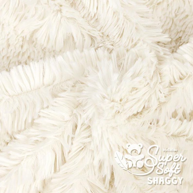 Felpa peluda SHAGGY [1 M X 0,75 M | Flor: 20 MM] - blanco natural  | Kullaloo,  image number 4