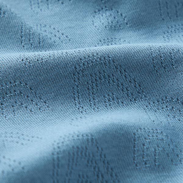 Jersey de punto fino con patrón de agujeros Arcoíris – azul vaquero,  image number 3