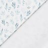 Tela de jersey de algodón Delicadas ramas y flores de acuarela Impresión digital – marfil/azul,  thumbnail number 4