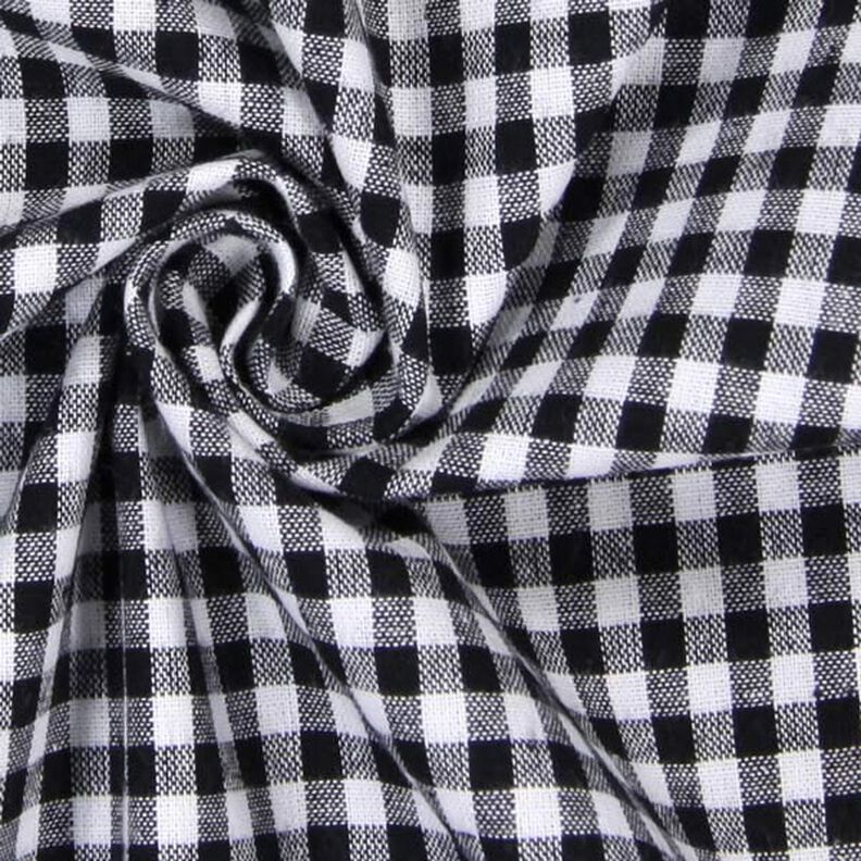 Tela de algodón Cuadros vichy 0,5 cm – negro/blanco,  image number 2