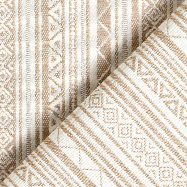 Tela decorativa Jacquard Rayas &eacute;tnicas &ndash; an&eacute;mona/blanco lana,  image number 4