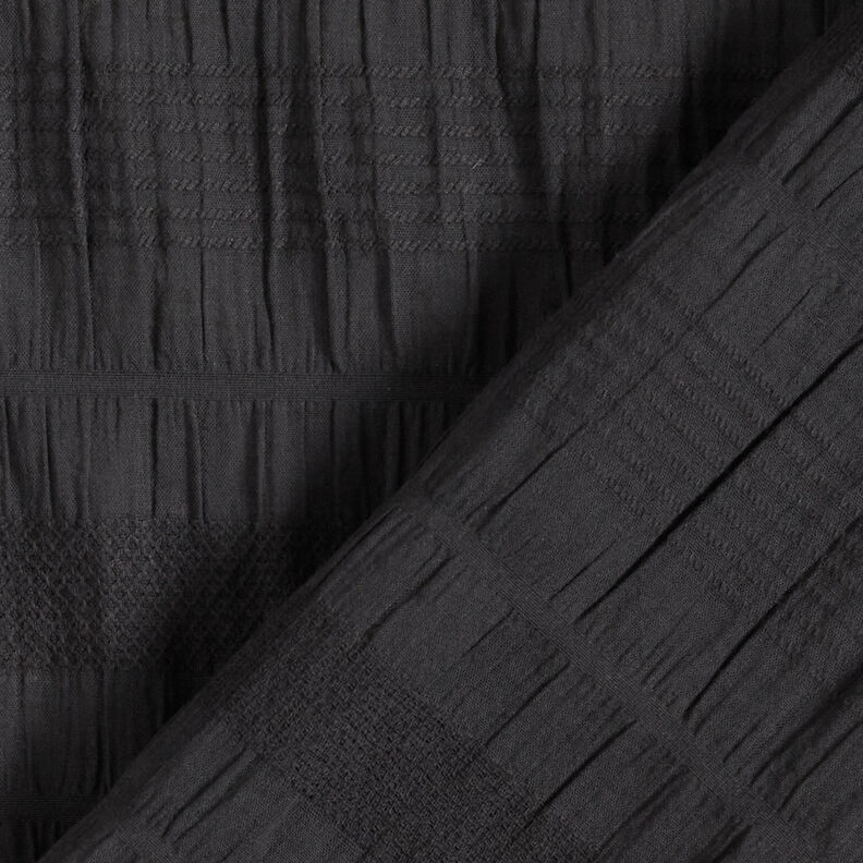 Tela de algodón fruncida – negro,  image number 5