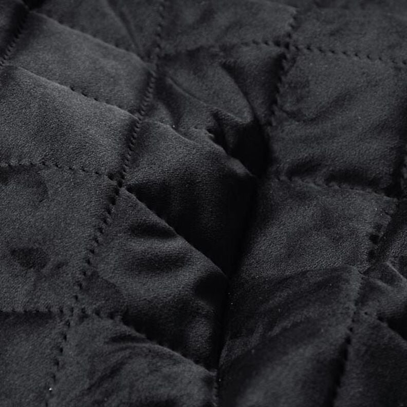 Tela de tapicería Terciopelo Tela acolchada – negro,  image number 2
