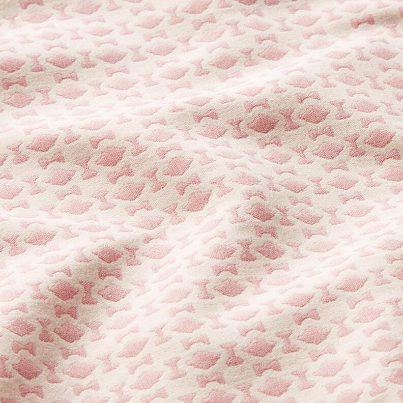 Patrón de rombos jacquard – rosa/blanco lana,  image number 2