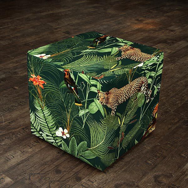 Terciopelo decorativo Leopardo de la selva – verde,  image number 9