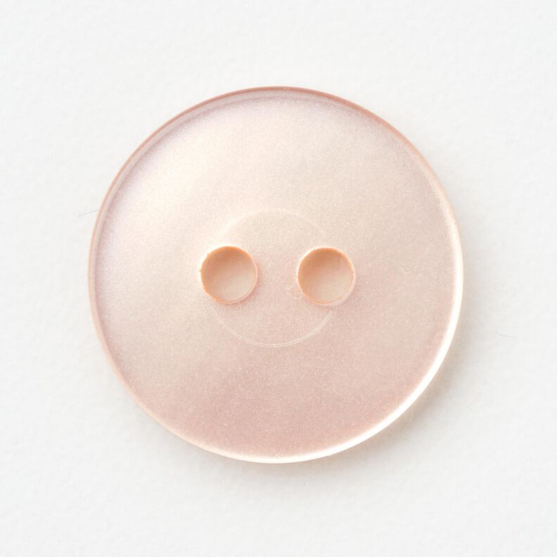 Botón de 2 agujeros brillante [Ø 15 mm] – rosado,  image number 1