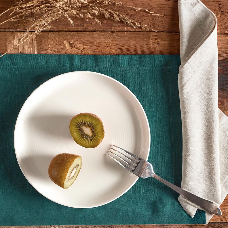 Tejido de lino con mezcla de ramio mediano &ndash; caramelo,  image number 7