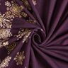 Felpa francesa veraniega Flores de hielo Tela ribeteada | Glitzerp&uuml;ppi &ndash; berenjena/oro antiguo,  thumbnail number 3