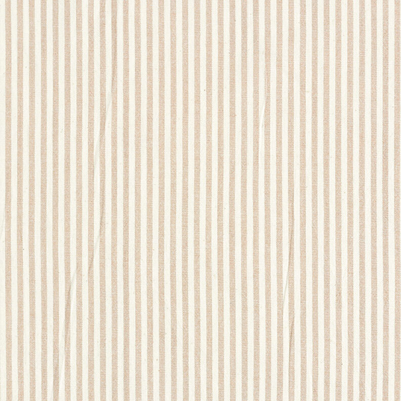 Mezcla de viscosa y algodón Rayas – beige/blanco lana,  image number 1
