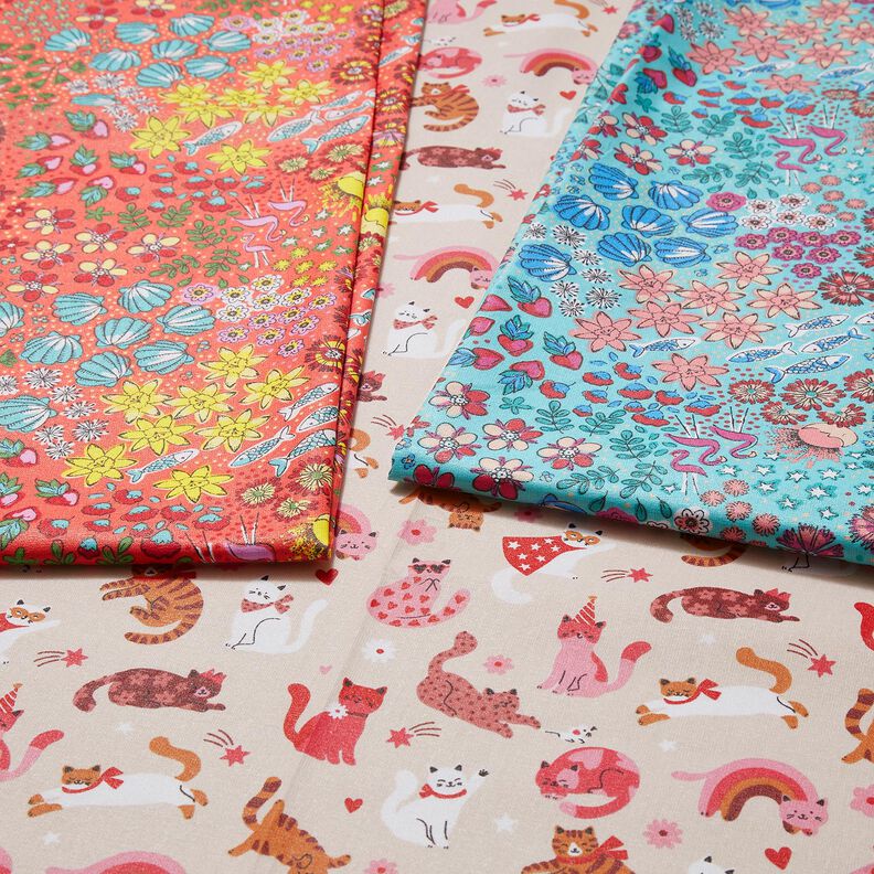 Algodón revestido Mezcla marítima – coral,  image number 6