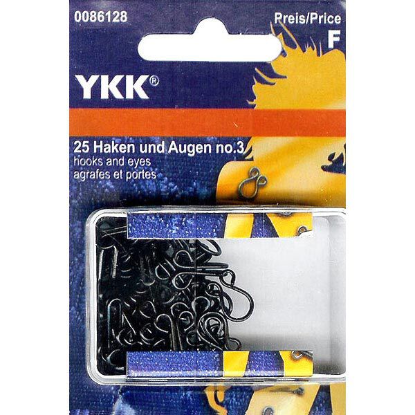 Ganchos y presillas para vestidos 1 – negro | YKK,  image number 1
