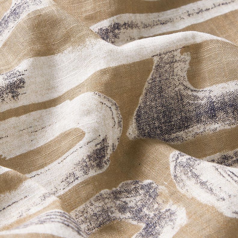 Mezcla algodón-viscosa con serpientes – beige oscuro,  image number 2