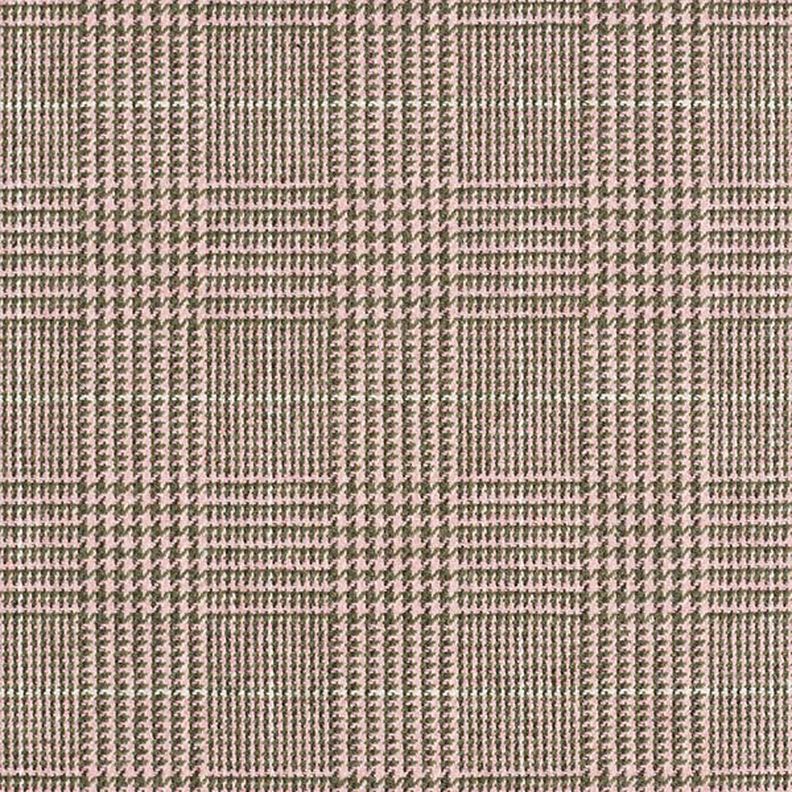 Tela de lana Príncipe de Gales – rosa/caqui,  image number 1