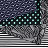 Tejido de bañador con rombos abstractos – azul noche/blanco,  thumbnail number 5