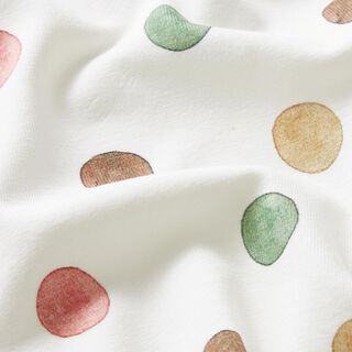 Tela de jersey de algodón Puntos de acuarela Impresión digital – marfil/cobre, 