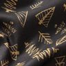 Tela de algodón Cretona Elegantes abetos – negro/dorado,  thumbnail number 2
