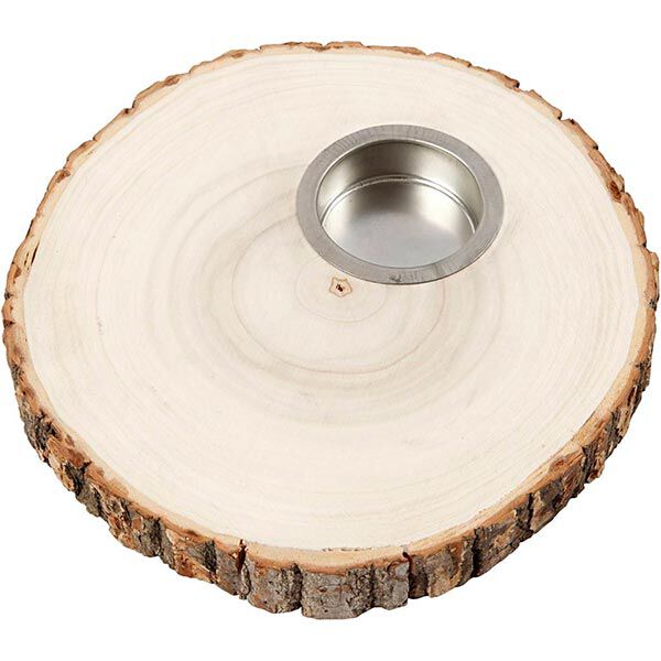 Disco de madera con portavelas,  image number 2